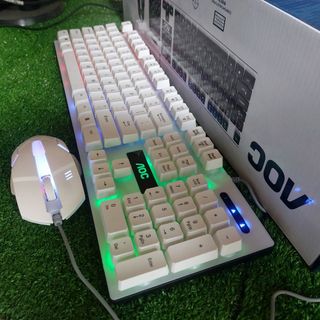 Combo chuột phím gaming full LED 7 màu đẹp chính hãng AOC KM100 BH 1 năm (Mới) giá sỉ