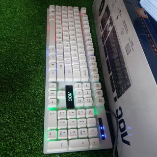 Combo chuột phím gaming full LED 7 màu đẹp chính hãng AOC KM100 BH 1 năm (Mới)