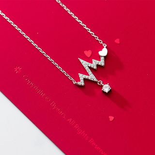 Dây chuyền bạc Ý s925 nhịp trái tim D5390 - AROCH JEWELRY
