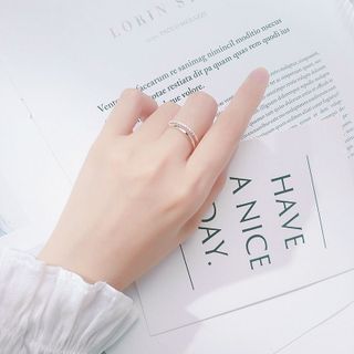Nhẫn nữ hở freesize,hợp với mọi kích cỡ ngón tay,bạc Ý s925 nhỏ tươi Love ROCH J5841- AROCH Jewelry