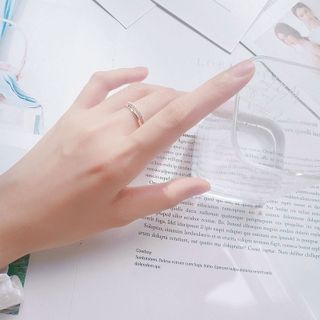 Nhẫn nữ hở freesize,hợp với mọi kích cỡ ngón tay,bạc Ý s925 nhỏ tươi Love ROCH J5841- AROCH Jewelry