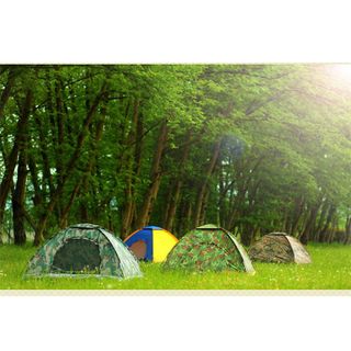 Lều ngủ cắm trại đi phượt 2 - 3 người vải dù cao cấp 200x150x130 cm rằn ri cửa 2 lớp chống thấm nước liều leu cam trai camping dã ngoại