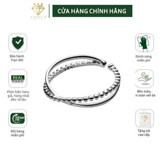 Nhẫn bạc Ý s925,nhẫn hở freesize phù hợp với mọi kích thước tay J8402