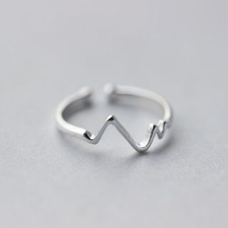 Nhẫn bạc nữ hở,freesize. phù hợp với mọi kích thước tay lượn sóng J0460 - AROCH JEWELRY