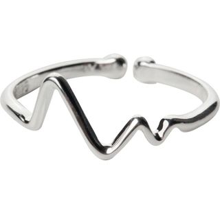 Nhẫn bạc nữ hở,freesize. phù hợp với mọi kích thước tay lượn sóng J0460 - AROCH JEWELRY