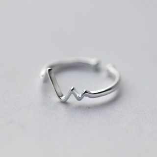 Nhẫn bạc nữ hở,freesize. phù hợp với mọi kích thước tay lượn sóng J0460 - AROCH JEWELRY