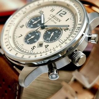 Đồng hồ nam citizen dây da chạy full kim