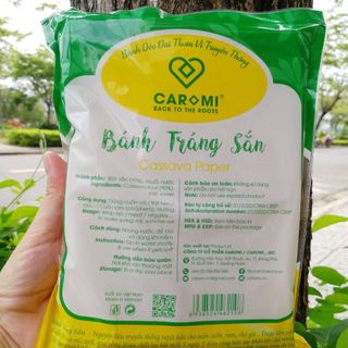 Bánh Tráng Sắn Caromi, túi 150g - Đặc sản Quảng Nam - Thực phẩm sạch - Thùng 120 gói