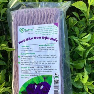Phở rau củ - Phở sắn Hoa đậu biếc Caromi, gói 250g - Đặc sản Quảng Nam, thùng 40 gói