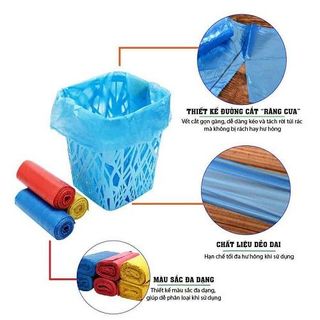 Set 3 Cuộn Túi Rác Garbage Bags Tự Phân Huỷ Sinh Học Bảo Vệ Môi Trường