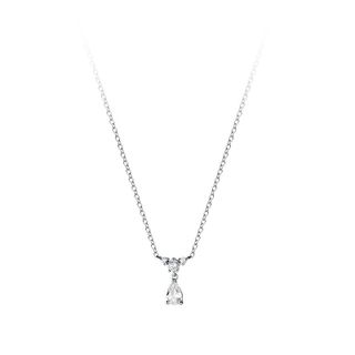 Dây chuyền bạc Ý s925 mặt đá trắng D9002 - AROCH Jewelry