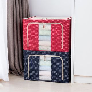 Túi Vải Đựng Quần Áo, Chăn Màn Khung Thép, Hộp Vải Đựng Đồ Khung Thép Chịu Lực Cao Cấp Kích Thước 100L