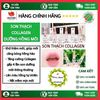 Son Thạch Collagen, Son Thạch ướp cánh hoa Linh Hương, dưỡng hồng môi, khử_thâm, giúp môi mềm mịn giá sỉ