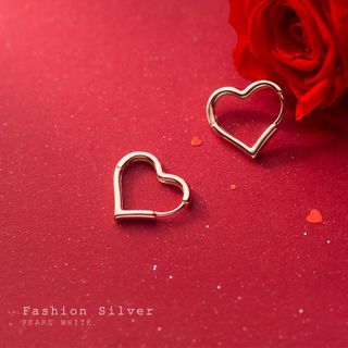 Khuyên tai bạc Ý s925 trái tim tình yêu lãng mạn G6466 - AROCH Jewelry