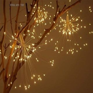 Dây Đèn Led Pháo Hoa Chớp Nháy Nhiều Màu 2 Tầng 3 Tầng 5 Chùm Trang Trí Trong Nhà Và Ngoài Trời