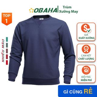 Áo thu đông dài tay nỉ nam cổ tròn giá sỉ