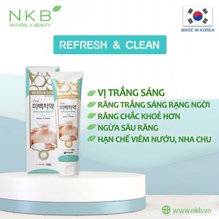 (SỈ HOT) KEM ĐÁNH RĂNG CHÍNH HÃNG HÀN QUỐC Refresh & Clean (GIÁ TỐT) | NKB STORE ĐỘC QUYỀN