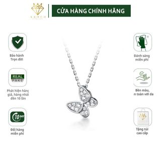 Dây chuyền bạc Ý s925 cánh bu ớm nạm đá cao cấp D7035 - AROCH JEWELRY