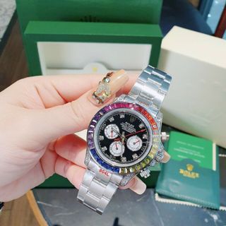 ĐỒNG HỒ ROLLEX CƠ CAO CẤP HOT ĐÁ MÀU