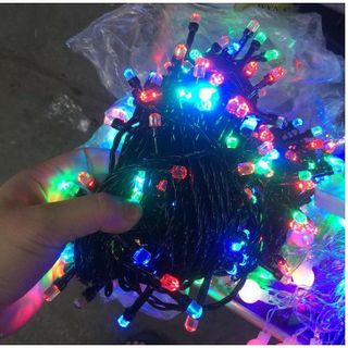 DÂY LED LỤC GIÁC DÀI 8M NHIỀU MÀU SẮC ĐẸP TRANG TRÍ TẾT