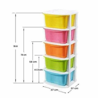 KỆ NHỰA 5 TẦNG ĐA SẮC CÓ BÁNH XE