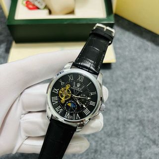 Đồng hồ da rollexx chạy cơ cao cấp