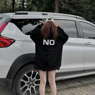 Áo hoodie nỉ ngoại in phản quang yes no form dưới 70kg