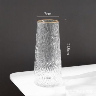 BÌNH HOA LỌ HOA THUỶ TINH VIỀN VÀNG CAO CẤP CẮM HOA TRANG TRÍ NỘI THẤT PHÒNG KHÁCH