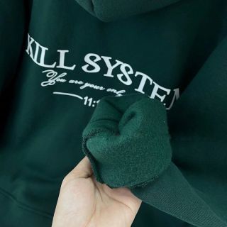 Áo khoác thun nỉ logo kill system form vải mịn