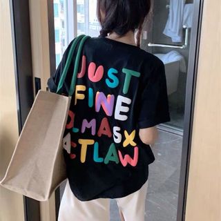 Áo thun nam nữ form rộng in chữ nhiều màu
