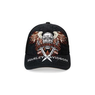 Nón lưỡi trai thương hiệu Harley Davidson thêu đầu lâu cánh chim