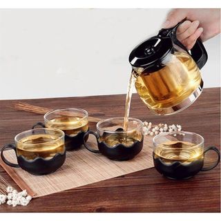 BỘ BÌNH TRÀ THỦY TINH KÈM 4 LY (T24)
