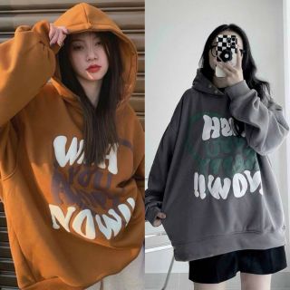 Áo hoodie nỉ logo in nổi wish now form vải mịn giá sỉ