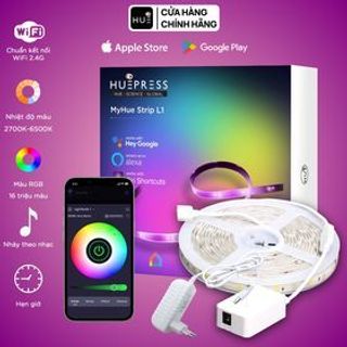 Bộ đèn led dây HuePress thông minh RGBCW WiFi/4G - 5050 10mm 16 triệu màu, nháy theo nhạc giá sỉ