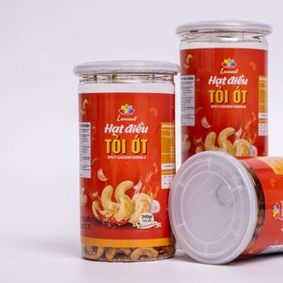 Hạt Điều Tỏi Ớt Hộp 340g Hạt Nguyên Lovenut