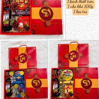 Set quà tết cao cấp 4 món (có giỏ hộp đỏ) giá sỉ