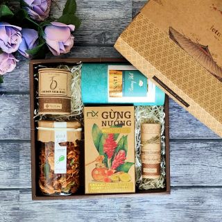 Giỏ quà tết thiên nhiên Ecolife kèm thiệp chúc Tết 2023