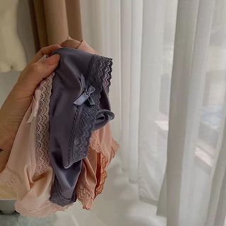 Set quần lót nữ lụa băng - set 3 quần chip nữ trong túi zip cúc bấm FLQ168