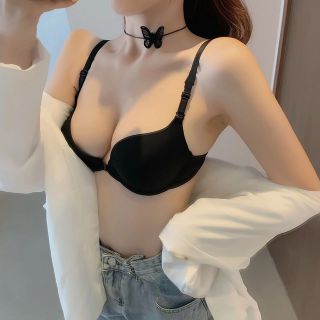 Áo ngực dây mảnh cài trước hở lưng siêu đẩy có gọng, áo lót nữ cao cấp  FLA35