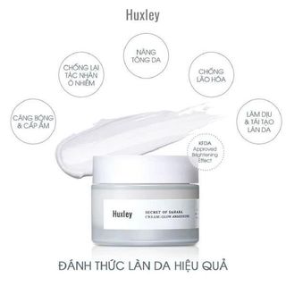 KEM DƯỠNG HUXLEY TRẮNG DA, GIÚP DA GLOWING TỪ BÊN TRONG