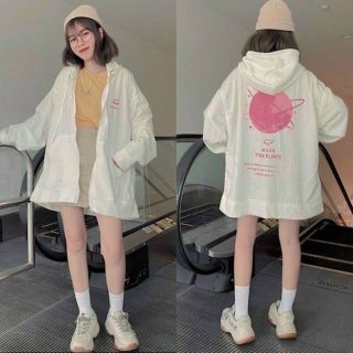 Áo khoác thun nỉ logo moon pink plante form đẹp vải mịn giá sỉ - giá bán buôn