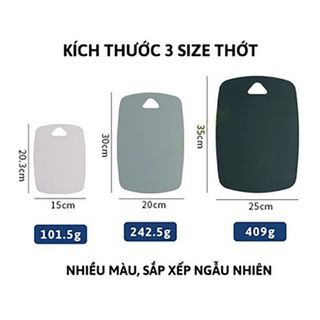 Set 3 Thớt Nhựa Kháng Khuẩn Nhiều màu Hàng Cao Cấp - bộ thớt HQ giá sỉ