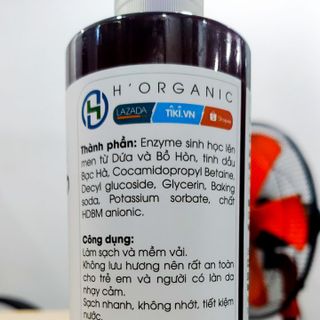 Nước lau sàn Horganic hữu cơ chai 500ml hương sả chanh khử mùi đuổi muỗi kiến diệt nấm mốc an toàn cho bé và người dùng