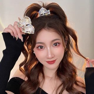 Kẹp tóc vương miện đính đá zircon sang trọng, kẹp càng cua đính đá
