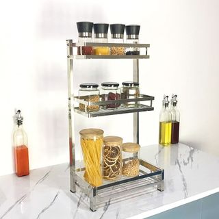 Kệ gia vị inox đa năng Foodcom - Made in Việt Nam - Loại 3 tầng