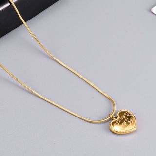 Dây chuyền nữ titan tim dây mì