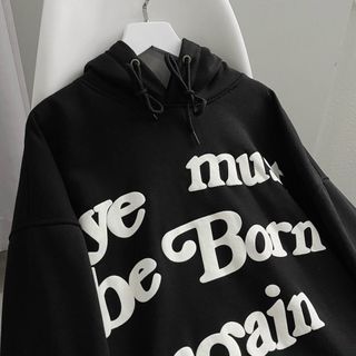 Áo hoodie thun nỉ in logo ye must form dưới 70kg