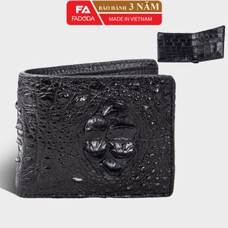 [Mã BMLT100 giảm đến 100K đơn 499K] Ví da cá sấu hai mặt FADODA SP-FCW04G vùng da lưng gù