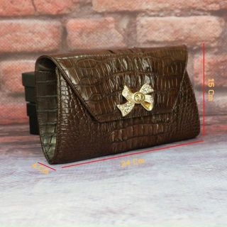 [Mã BMLT100 giảm đến 100K đơn 499K] Túi Đeo Chéo Nơ nữ Da Cá Sấu FADODA FCHW21