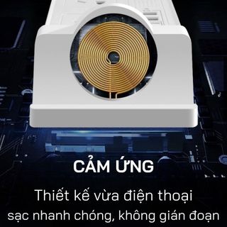 Ổ Cắm Điện Đa Năng 4 trong 1 Sạc Không Dây 1 Cổng TYPE-C 3 USB Sạc Nhanh,Ổ Chịu Tải 2500W, Tiết Kiệm Điện, Chống Cháy Nổ